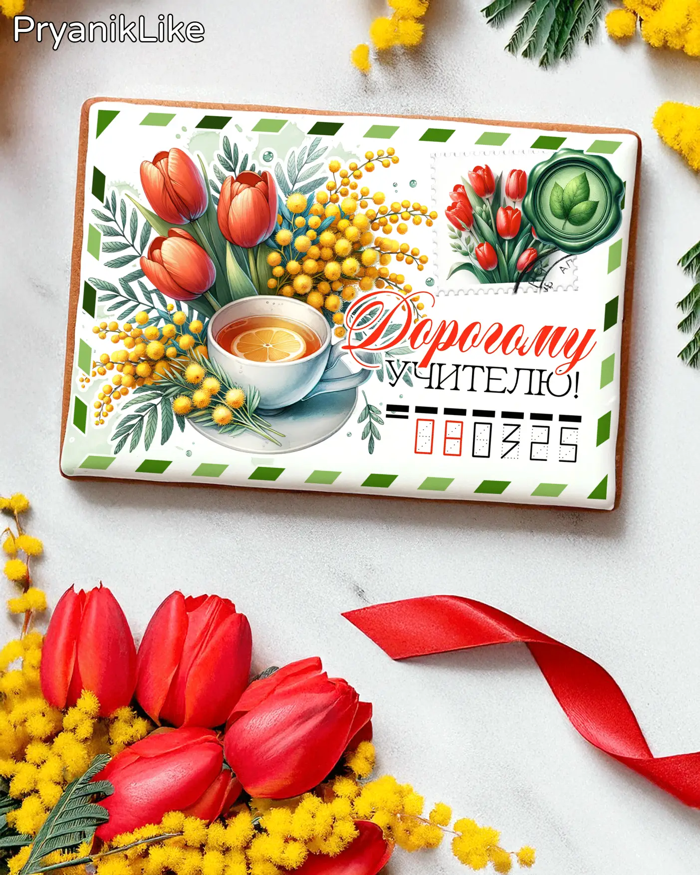 NEW Пряник Письмо учителю (10-15 см.)